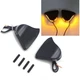 Rear View Mirror & LED Black Base Plate Fit For Yamaha YZF-R1 YZF-R6 YZF-R1S R1M