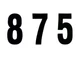 "#875" 4" Tall Black "Extreme" Stick-On Race Numbers - 3 Pack Dirt Digits