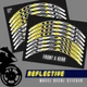 SH14 Green Reflective Wheel Sticker Tape For Suzuki SV 650X 19-20