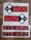 MZ ETZ 250, STIKER JUEGO DE CALCOMANIA ROJAS COMO LAS ORIGINALES MADE IN GERMANY