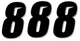 Dcor Slash Plate Number #8 6"H Black 3-Pack