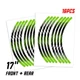 For Honda CB190R 19 20 17 inch Wheel Sticker Green LINE2