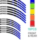 21" 18" A01B Stripe Dirt Bike Wheel Stickers For Honda CRF 450X 05-23 22 21 20