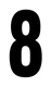 Dirt Digits Extreme XT Numbers 4" Black #8 3-Pack