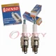 2 pc DENSO 4038 Standard U-Groove Spark Plugs for W24FS-U 5510 Ignition Wire re
