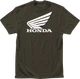 D'COR VISUALS Honda Wing 2 T-Shirt Black 2XL 80-116-5