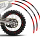 Red Dirt Bike MX Wheel Rim Sticker R01B For Honda CRF 450X 26 25 24 23 22 21 20