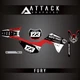 Attack Graphics Custom Fury Complete Bike Graphics Kit For Honda CRF125F 2021