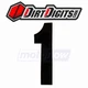 Dirt Digits XT43W-1 Extreme Digit Competition Stick-On Numbers for Graphics ii