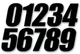 Dcor 45-24-1 Individual Numbers 4in. - No.1 - Black