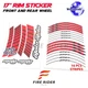 Red A2 17" Rim Wheel Sticker For Honda CB 919 Hornet 900 02-07 05 06