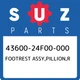 43600-24F00-000 Suzuki Footrest assy,pillion,r 4360024F00000, New Genuine OEM Pa