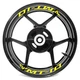 Yellow Stripe Decal Wheel Stickers For Yamaha MT10 24 23 22 21 20 19 18-24