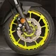 BLACK ORANGE GP STYLE CUSTOM RIM STRIPES WHEEL DECALS TAPE STICKERS YAMAHA MT-07