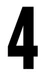 Dirt Digits Extreme XT Numbers 6" Black #4 3-Pack