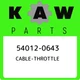 54012-0643 Kawasaki Cable-throttle 540120643, New Genuine OEM Part