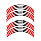 Red STRIPE3 17 inch Edge Rim Sticker For Kawasaki Ninja 650R 17 18 19 20 21