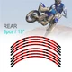 Red 21" 19" W02B Dirt Bike Wheel Stickers For Kawasaki KXF 450 06-19 18 17 16