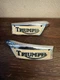 Triumph Fuel Tank Badges Fit For TT100/T120/T140/T150/TR6 82-9700 & 82-9701