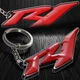 3D Soft ABS Rubber Keychain Key Chain Fob Ring Logo Yamaha YZF-R1/R1S YZFR1 Red