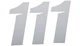 Dcor Slash Plate Number #1 7"H White 3-Pack