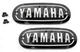 Yamaha XS1 XS2 XS650 Fuel Tank Emblem 2pcs Black #211-24161-00-00, 214-24161-00