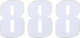 Moose Race Number Pack #8 6" White 3-Pack