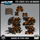 Graphics Kit for STACYC 12 EDRIVE and 16 EDRIVE BRUSHED Twitch-orange