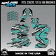 Graphics Kit for STACYC 12 EDRIVE and 16 EDRIVE BRUSHED Shred-teal