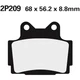 31185 - REAR BRAKE PADS 2P209NS compatible with Yamaha XJ 600 S DIVER