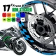 AA01 17 inch Wheel Rim Sticker Checkered For Honda CB 600F Hornet 07-14 07