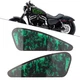 Motorcycle Decals Fuel Gas Tank Stickers for Harley XL883 1200 2Pcs Green Skull