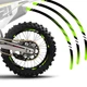 For SUZUKI DR-Z 400S 00-23 22 21 Wheel Stickers Rim 21" 18" Dirt Bike D01B Green