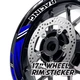 Blue 17 inch Wheel Sticker Decal AX2 For Yamaha MT07 18-21 20 19
