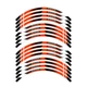 A01B For Kawasaki ZX10R Ninja ZX1000 2004-2021 Orange PVC Wheel Rim Sticker Kit