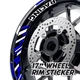Blue 17 inch Wheel Sticker FC66 For Triumph Daytona 1200 93-99 98 97 96 95