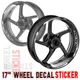 White 17 inch GP07 Wheel Sticker For Aprilia Dorsoduro 900 1200 750