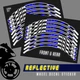 Blue 17" Wheel Rim Reflective Stickers SH17 For Yamaha FZ09 MT-09 18 19 20 21