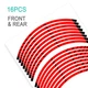 Red 17 inch Tape Stripe Rim Stickers S02B For Triumph Daytona 765 18-20 19