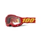 100 % Accuri 2 Goggles (One Size Fits Most, Red / Clear Lens)