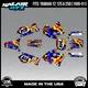 Graphics Kit for Yamaha YZ250 YZ125 YZ 250 (1996-2001) Invasion - RED