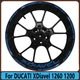 For DUCATI XDiavel 1260 1200 Wheel Hub Rim Decorative Decal Reflective Sticker