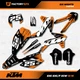 Orange & White 6 Nights Graphic Kit fits KTM 13-16 EXC EXC/F XCW 125 250 300 450