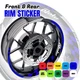 AA01 17 inch Wheel Rim Sticker Checkered For Kawasaki ER6N 06-17 13 14 15