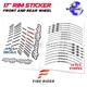17'' Yellow Rim Stickers Decals GP02 Pack For Kawasaki Z400 19-20 2019 2020