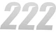 Dcor Slash Plate Number #2 4"H White 3-Pack