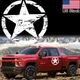 20" White Distressed Army Military Star Vinyl Decal Sticker For JEEP Chevy Etc