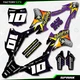 Purple Spark Racing Graphics Kit fits 22-25 Kawasaki KX85 Kx112 Decal Kx 85 112
