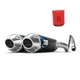 HMF Competition Comp Dual Full System Exhaust + Uni Air Filter KFX700 2004-2010
