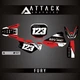 Attack Graphics Custom Fury Bike Graphics Kit Honda CR80R 2001 HON_C_35_FURY